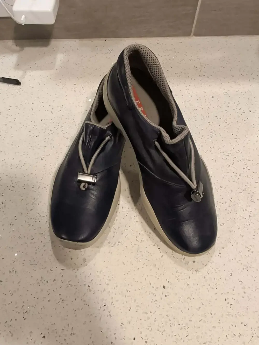Prada Vintage Leather Slip-On Shoes Casual Loafers Size 5.5